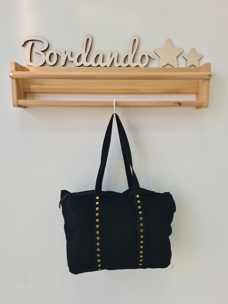 Personalised studded shopper bag