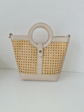Bolso de rafia asa redonda