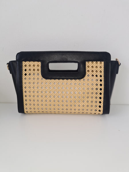 Bolso de rafia rectangular