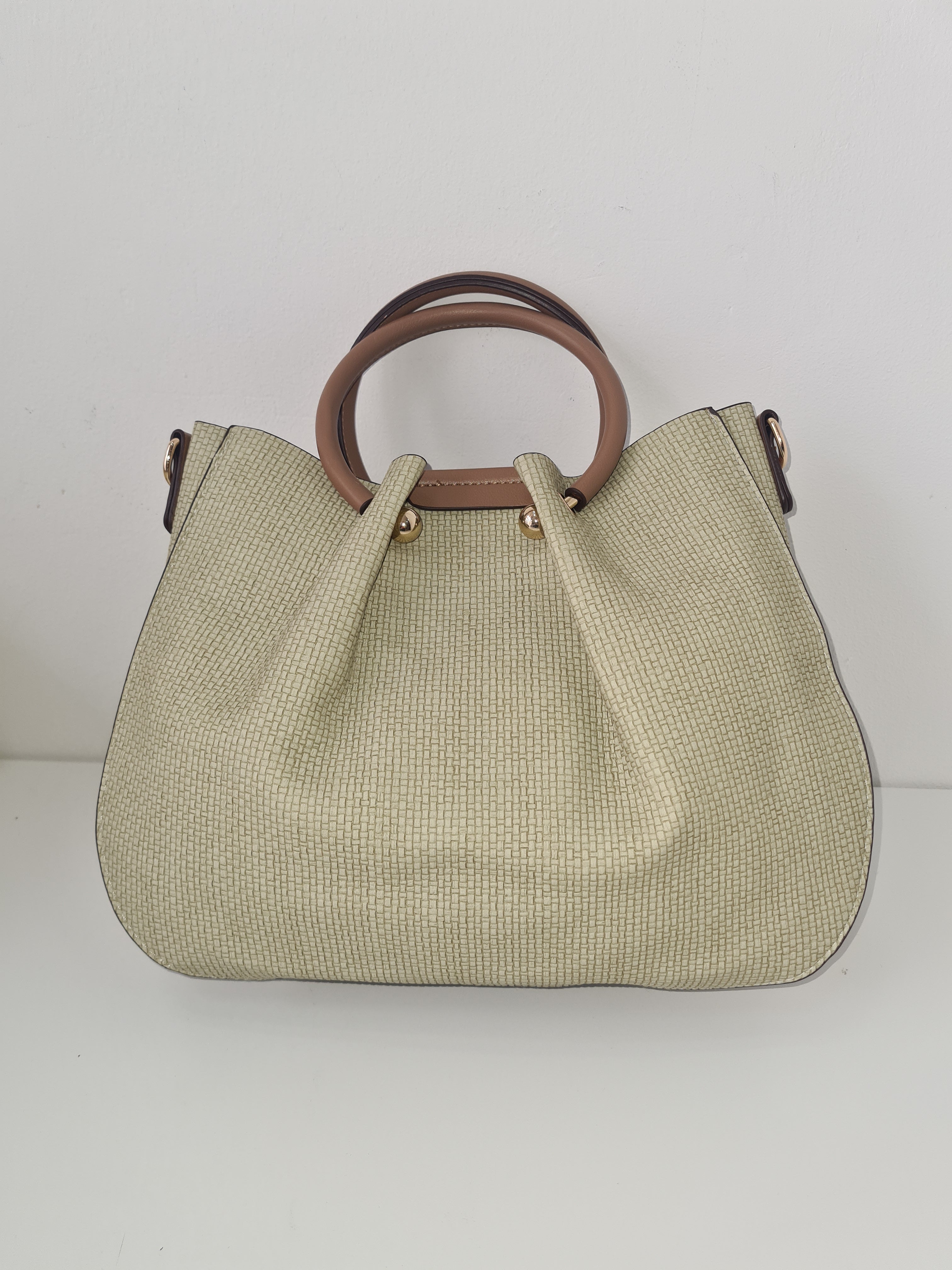 Bolso polipiel asa redonda