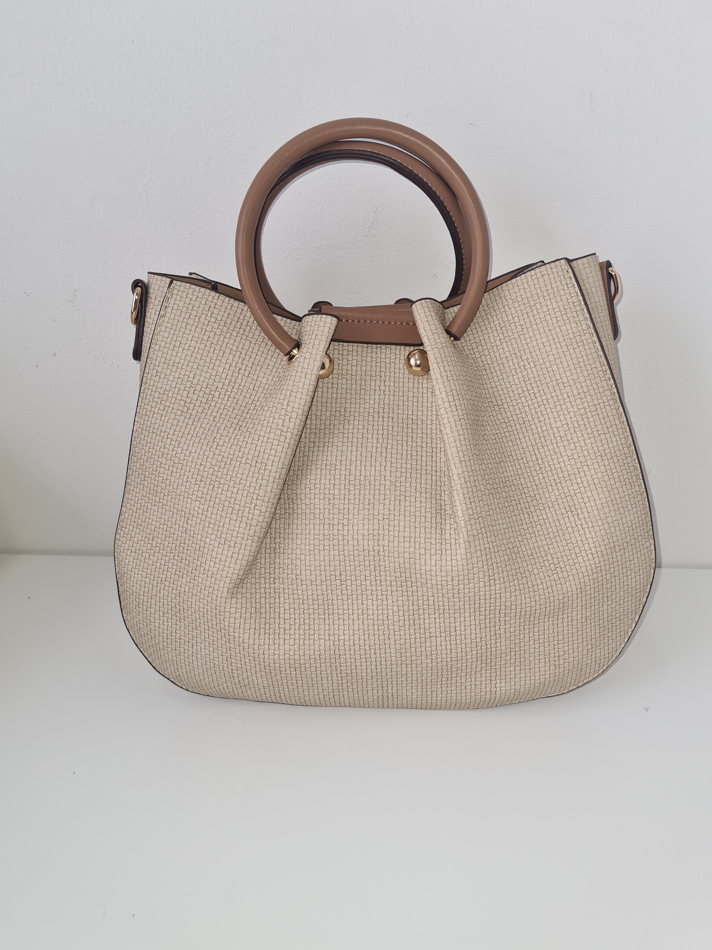 Bolso polipiel asa redonda